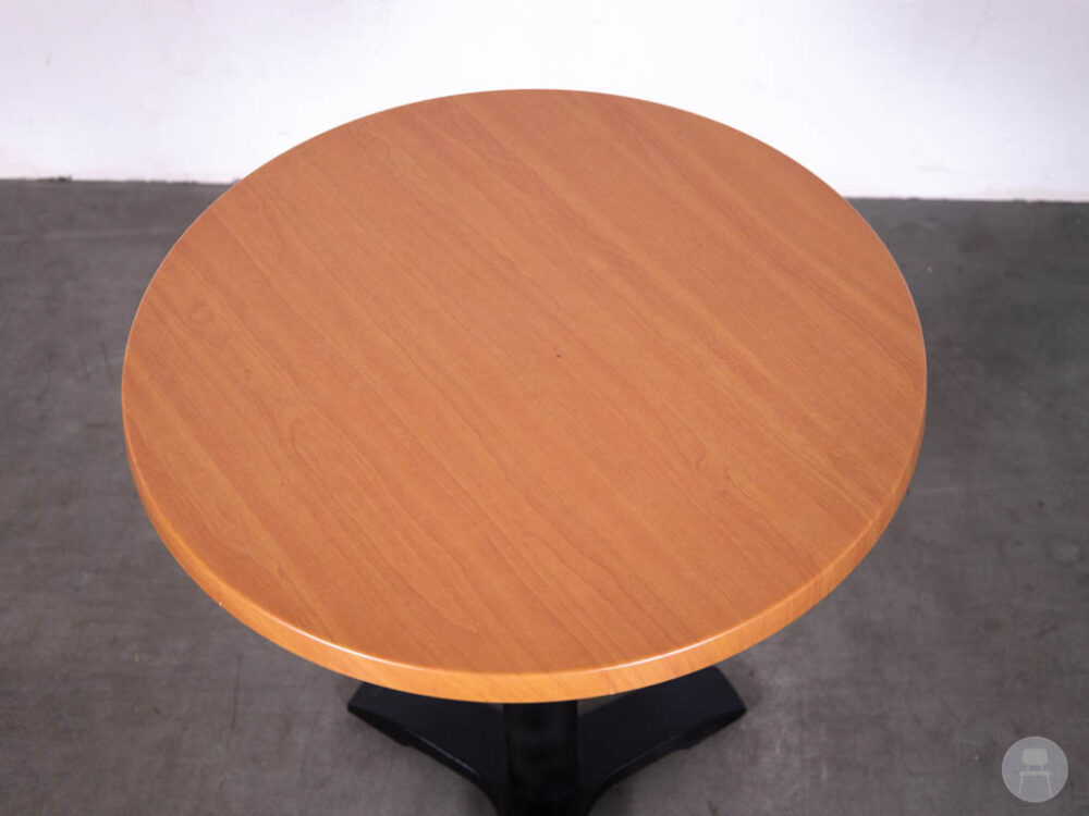Terrastafel Liz houtlook oranje Satelliet 60cm rond