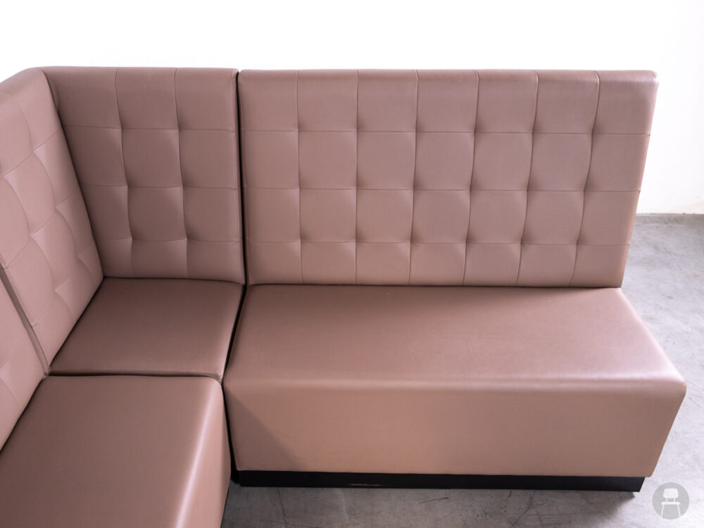 Wandbank hoek Lisa Lilly taupe 170x170cm