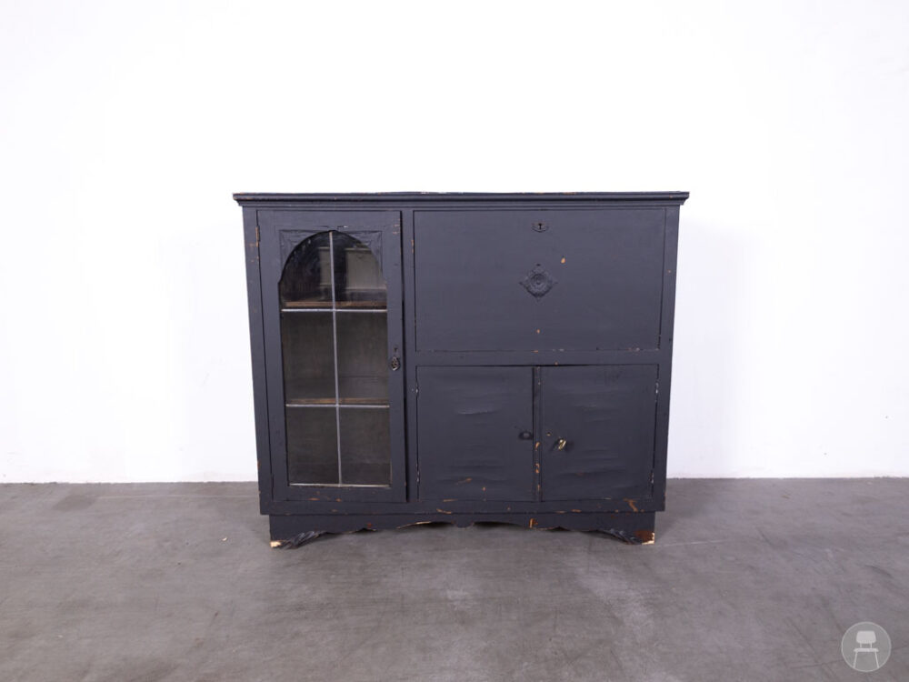 Wandkast Silke zwart 134x113cm
