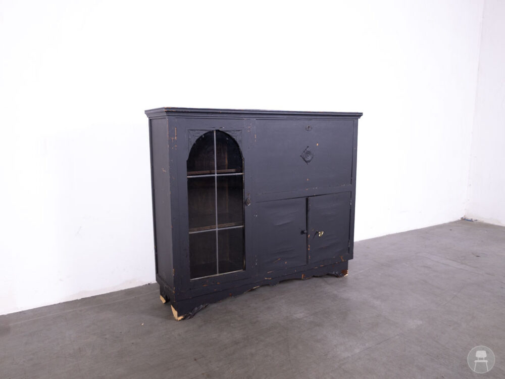 Wandkast Silke zwart 134x113cm
