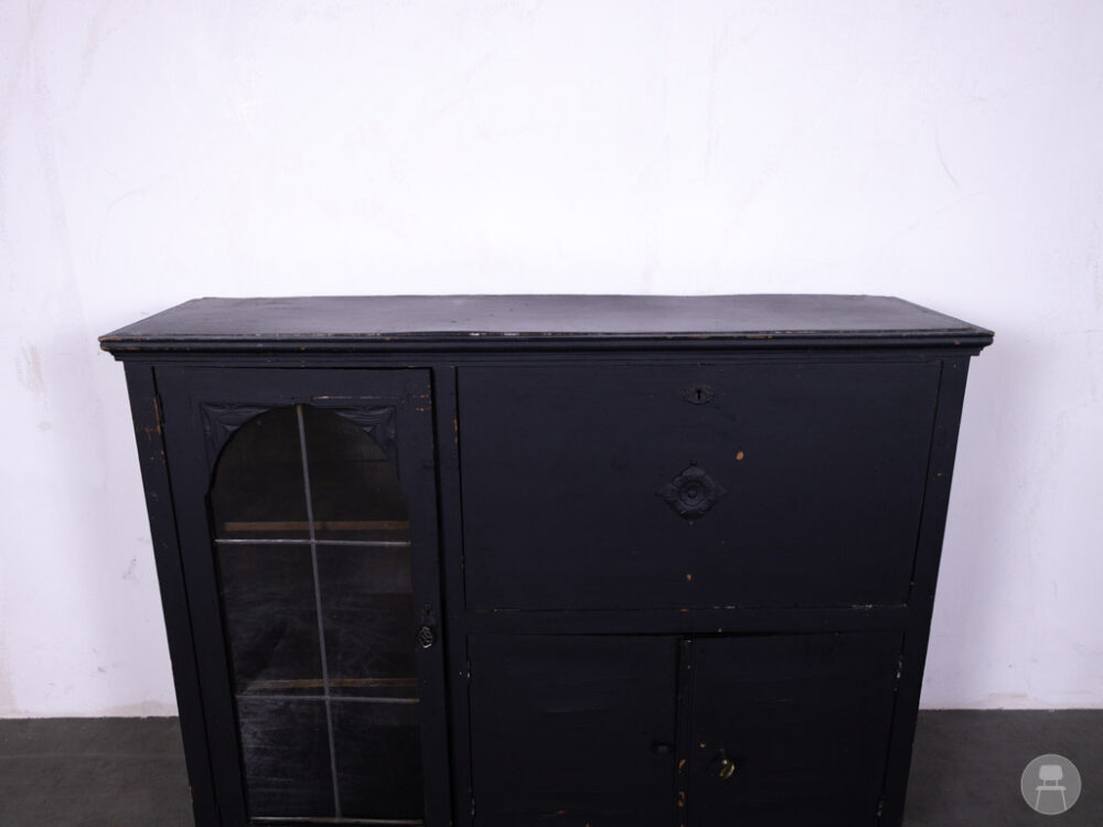 Wandkast Silke zwart 134x113cm