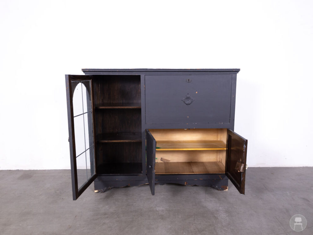 Wandkast Silke zwart 134x113cm