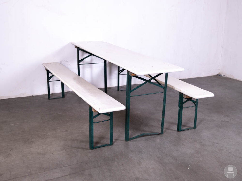 Bierbank set Peggy wit 220cm