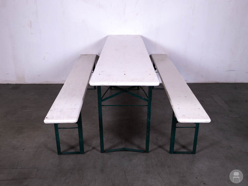 Bierbank set Peggy wit 220cm