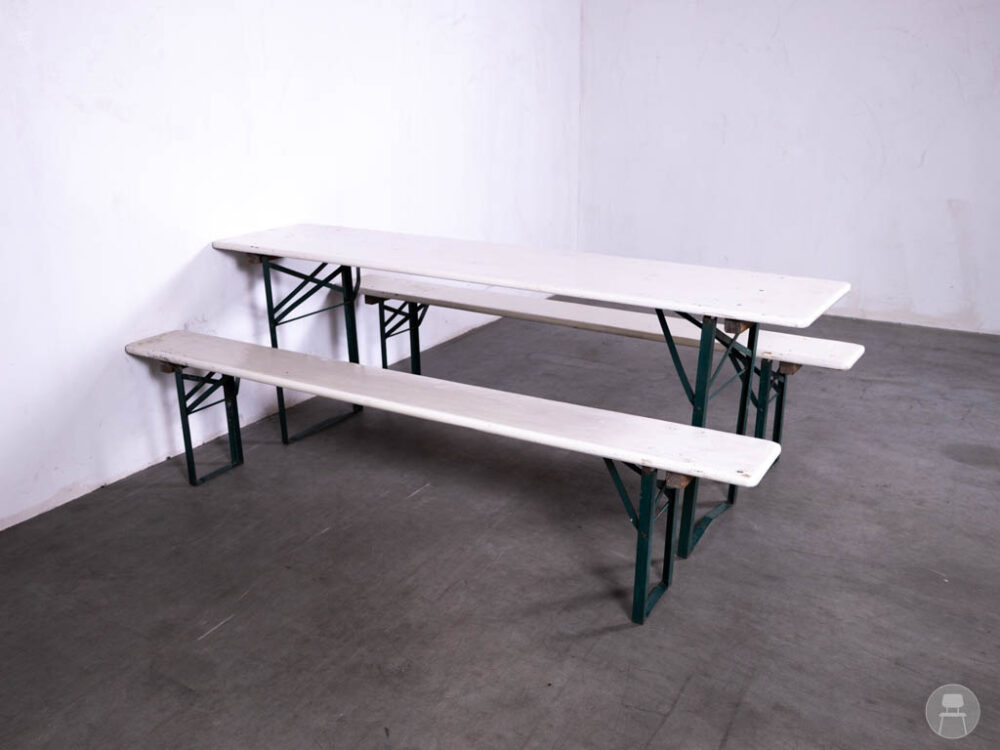 Bierbank set Peggy wit 220cm