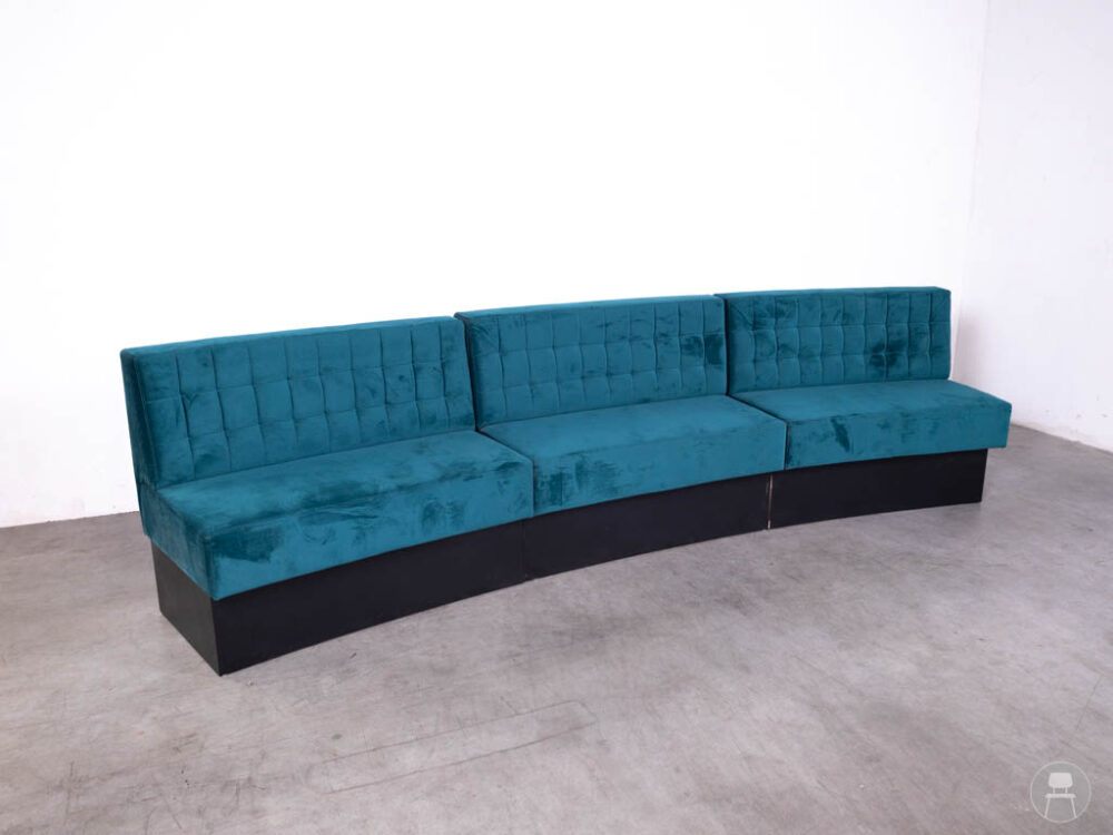 Horecabank Barcelona velvet blauw Satelliet 330cm