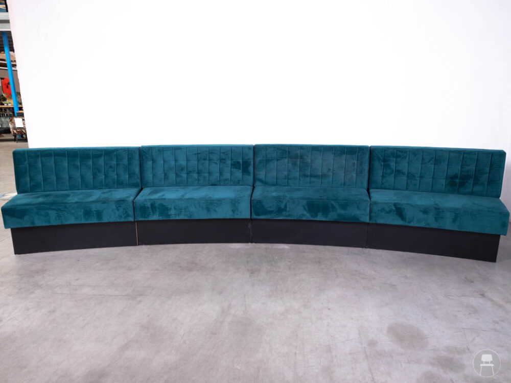 Horecabank Barcelona velvet blauw Satelliet 440cm