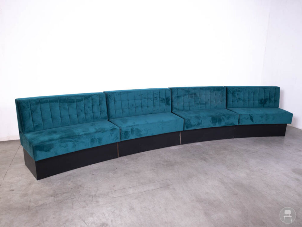 Horecabank Barcelona velvet blauw Satelliet 440cm