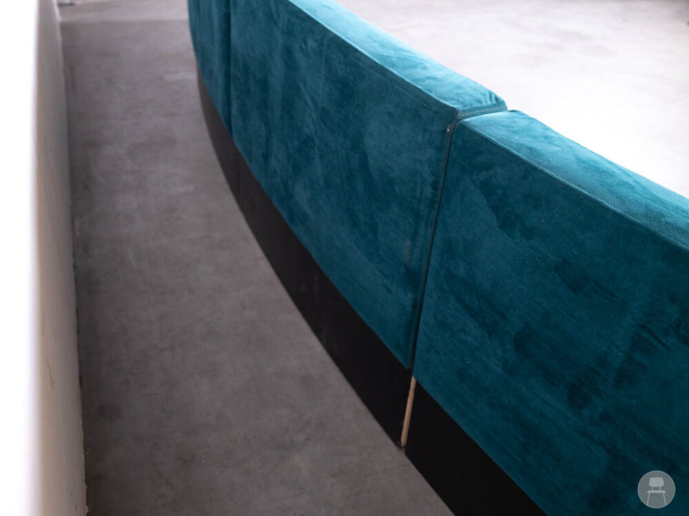Horecabank Barcelona velvet blauw Satelliet 440cm