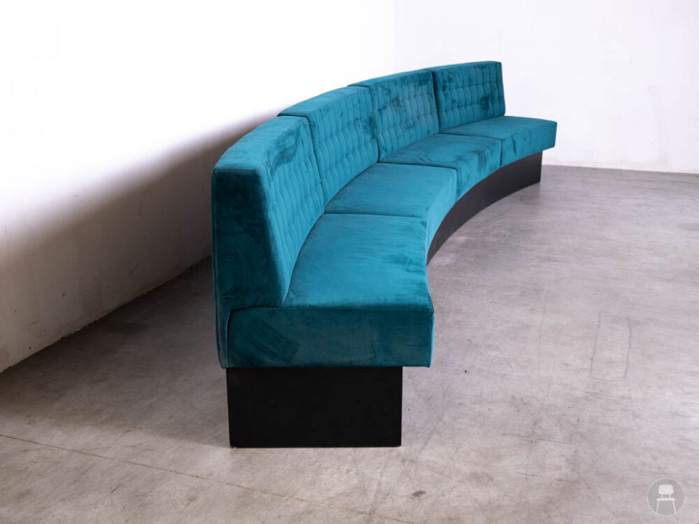 Horecabank Barcelona velvet blauw Satelliet 440cm