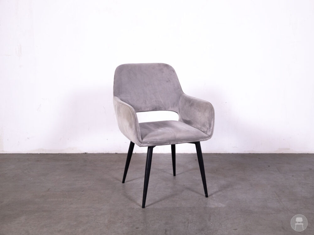 Horecastoel Lacine velvet grijs