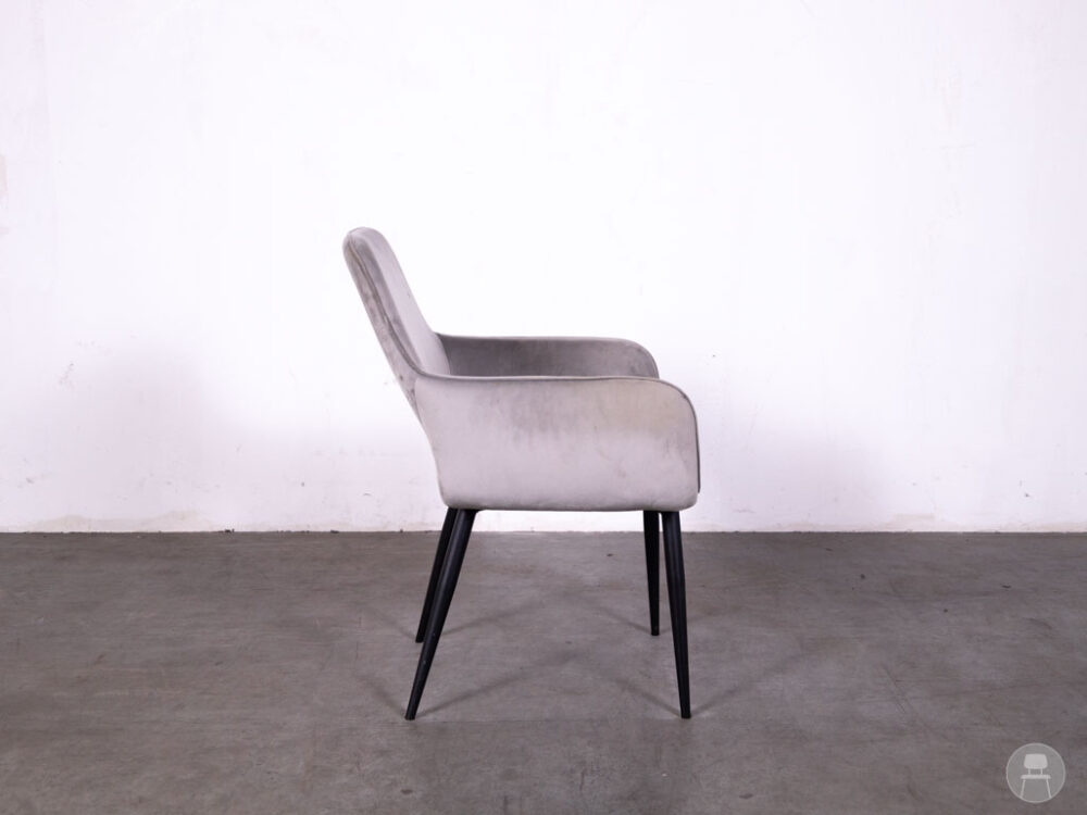 Horecastoel Lacine velvet grijs