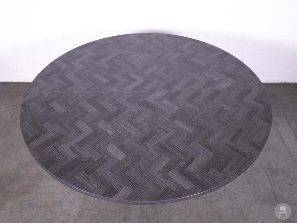 Horecatafel Olaf visgraat zwart 140cm rond