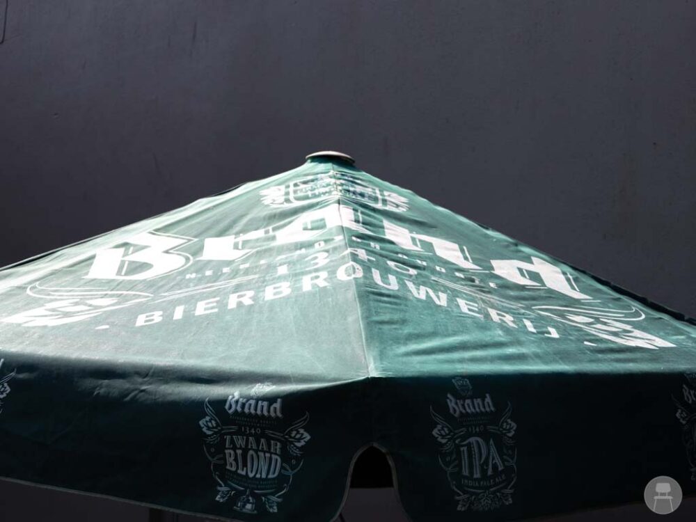 Parasol Brand Tim groen zonder voet 300x300cm