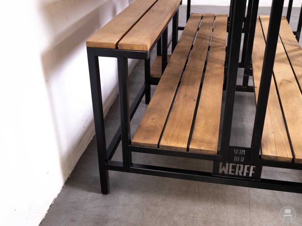 Picknickbank-tafel Teak SteelCore 8P zwart 250cm