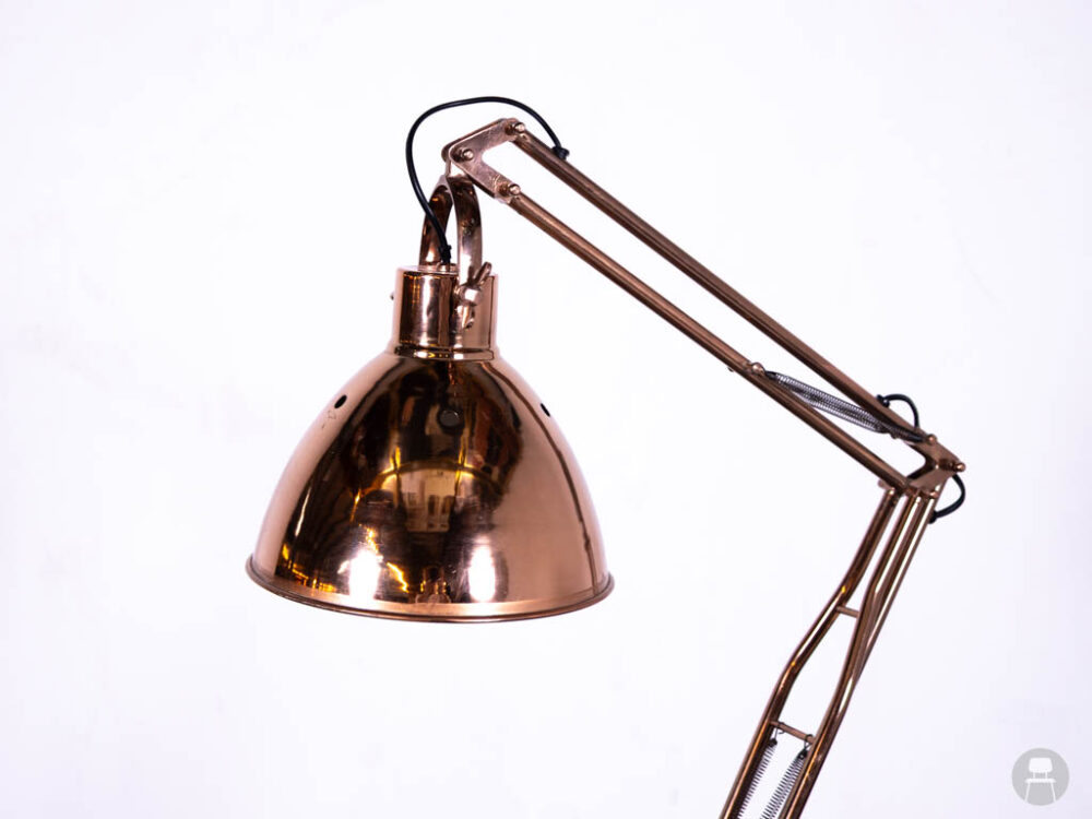 Staande lamp Olga koper mobiel 176cm hoog