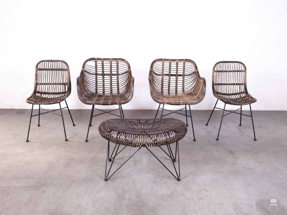 Terrasset Moby rotan donker