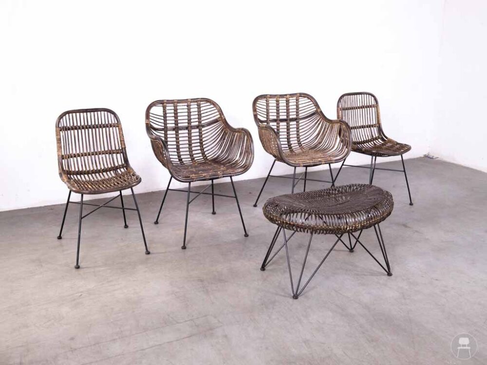Terrasset Moby rotan donker