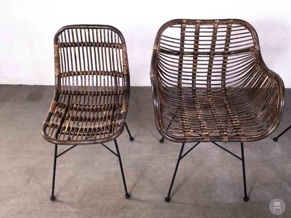Terrasset Moby rotan donker