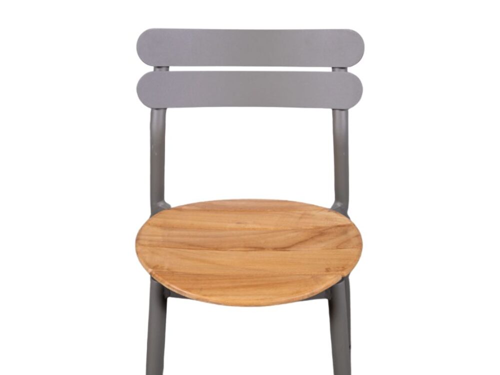 Terrasstoel Noto SC teak mosgrijs May
