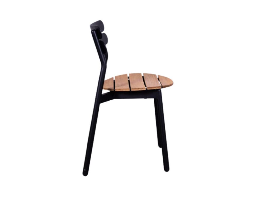 Terrasstoel Noto SC teak zwart May