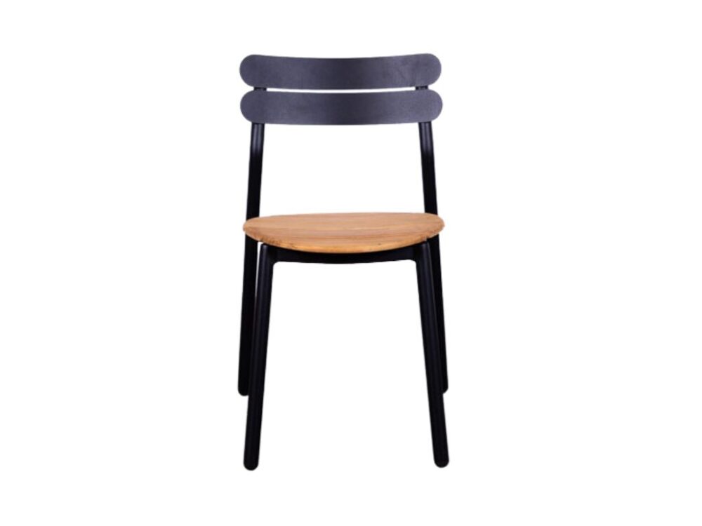 Terrasstoel Noto SC teak zwart May