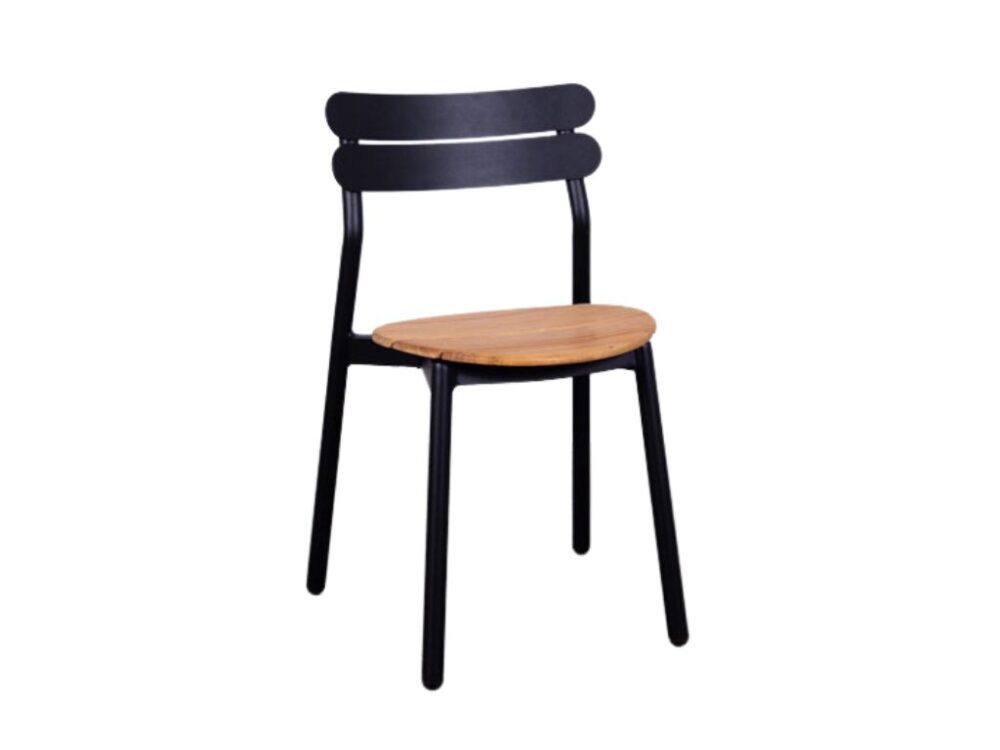 Terrasstoel Noto SC teak zwart May