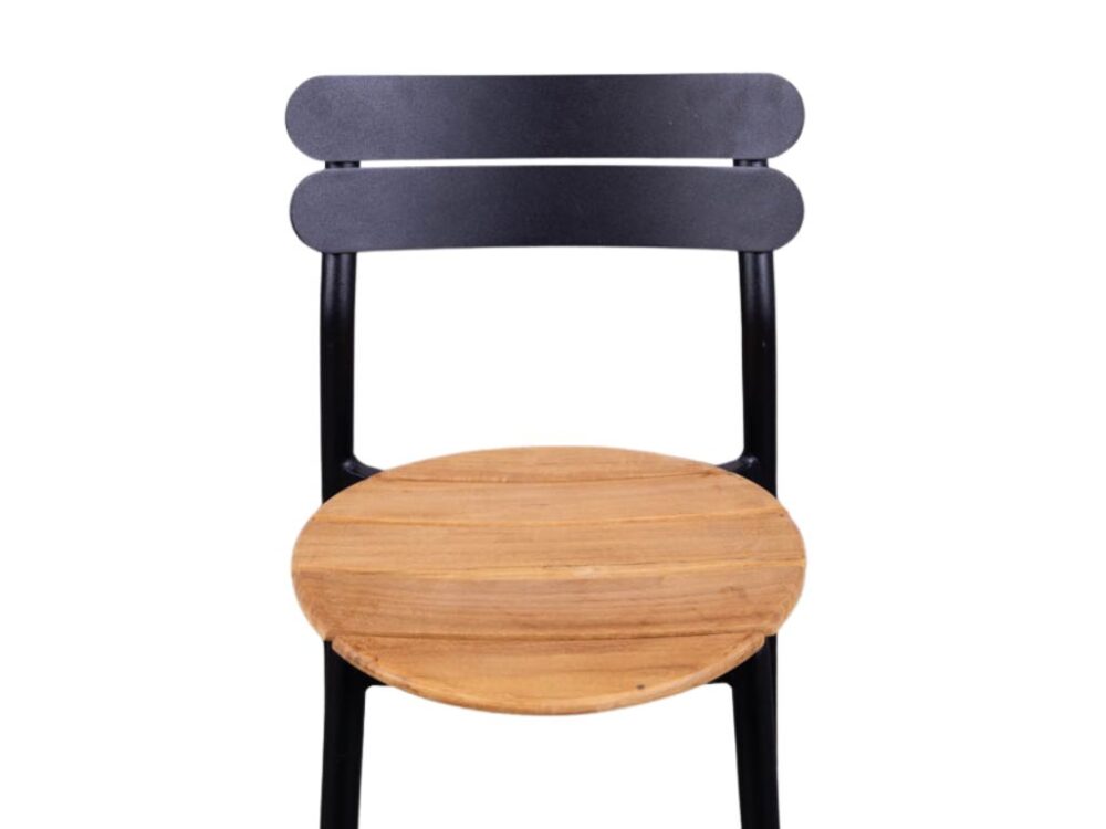 Terrasstoel Noto SC teak zwart May