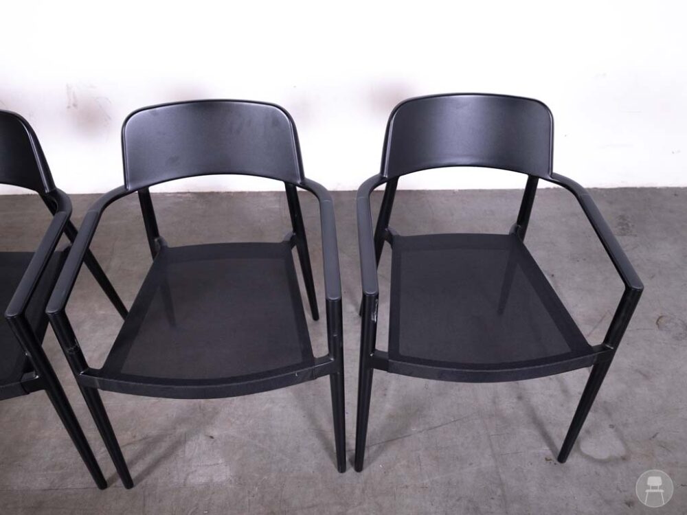 1 set 4 stuks Terrasstoel Roman AC zwart Satelliet