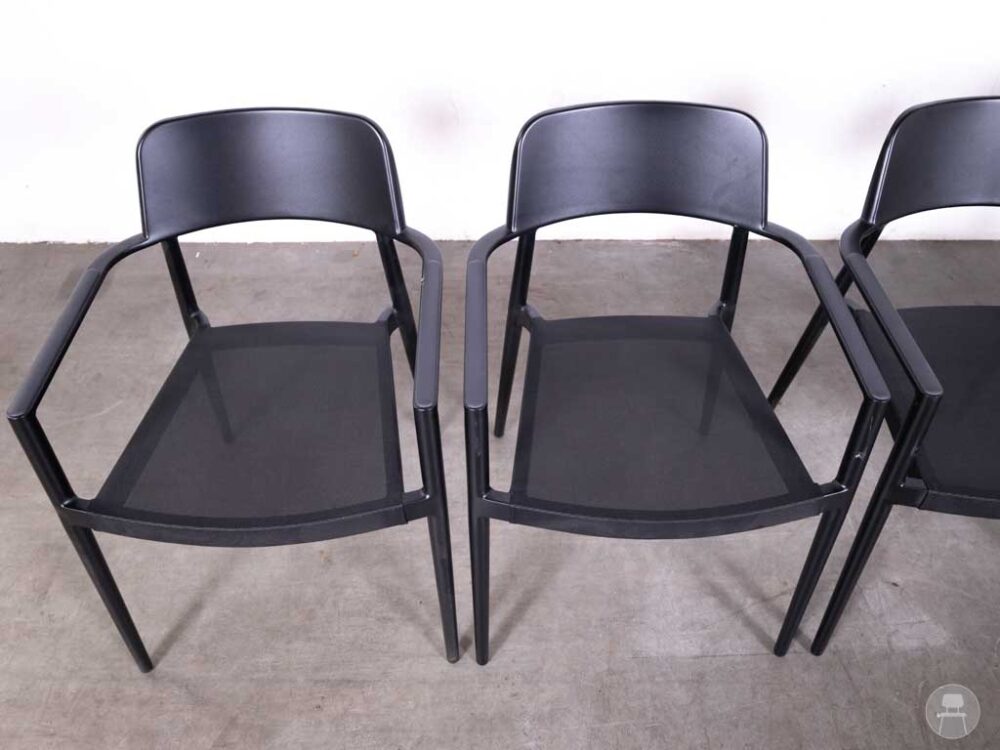 1 set 4 stuks Terrasstoel Roman AC zwart Satelliet