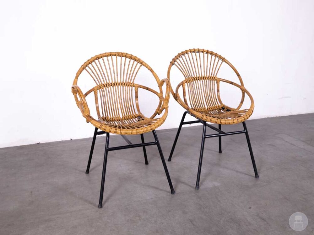 1 set 2 stuks Terrasstoel Twine rotan Satelliet