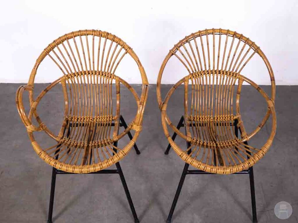 1 set 2 stuks Terrasstoel Twine rotan Satelliet