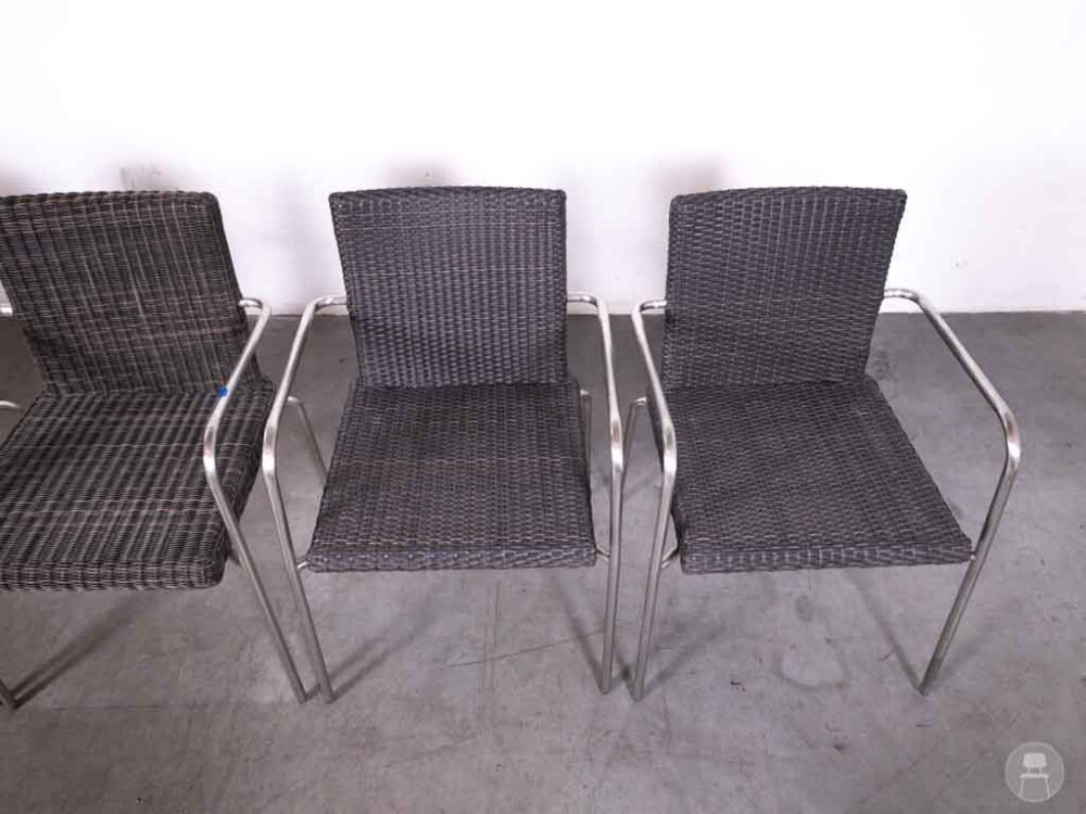 1 set 5 stuks Terrasstoel Wicker Yarvic