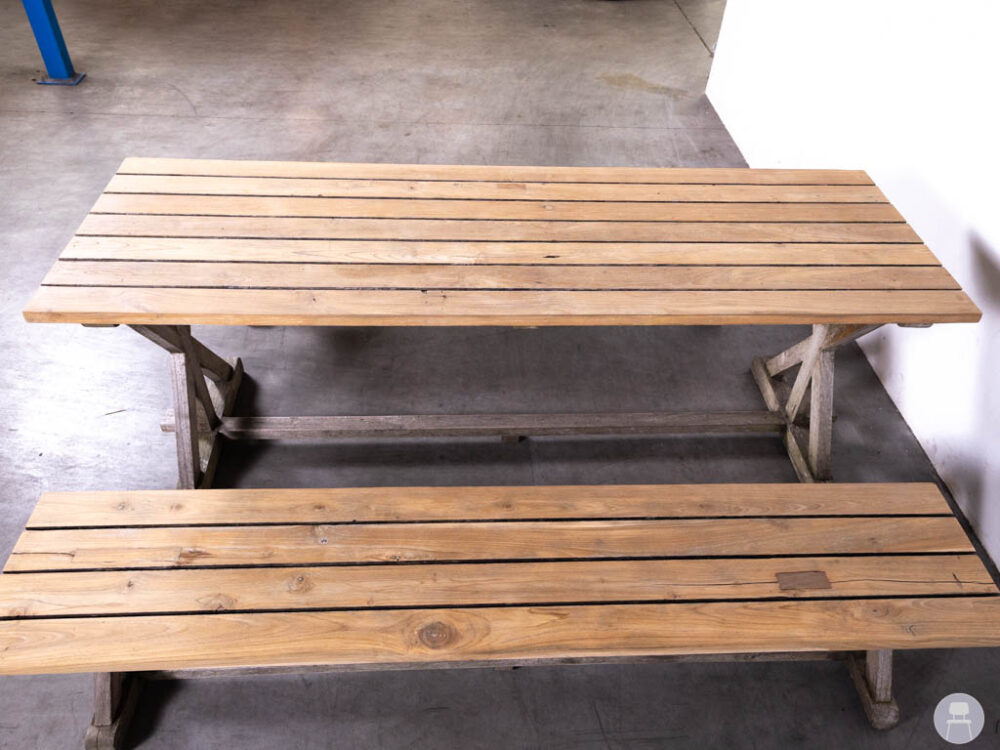 Terrasset Teak Emma 2 banken 1 tafel