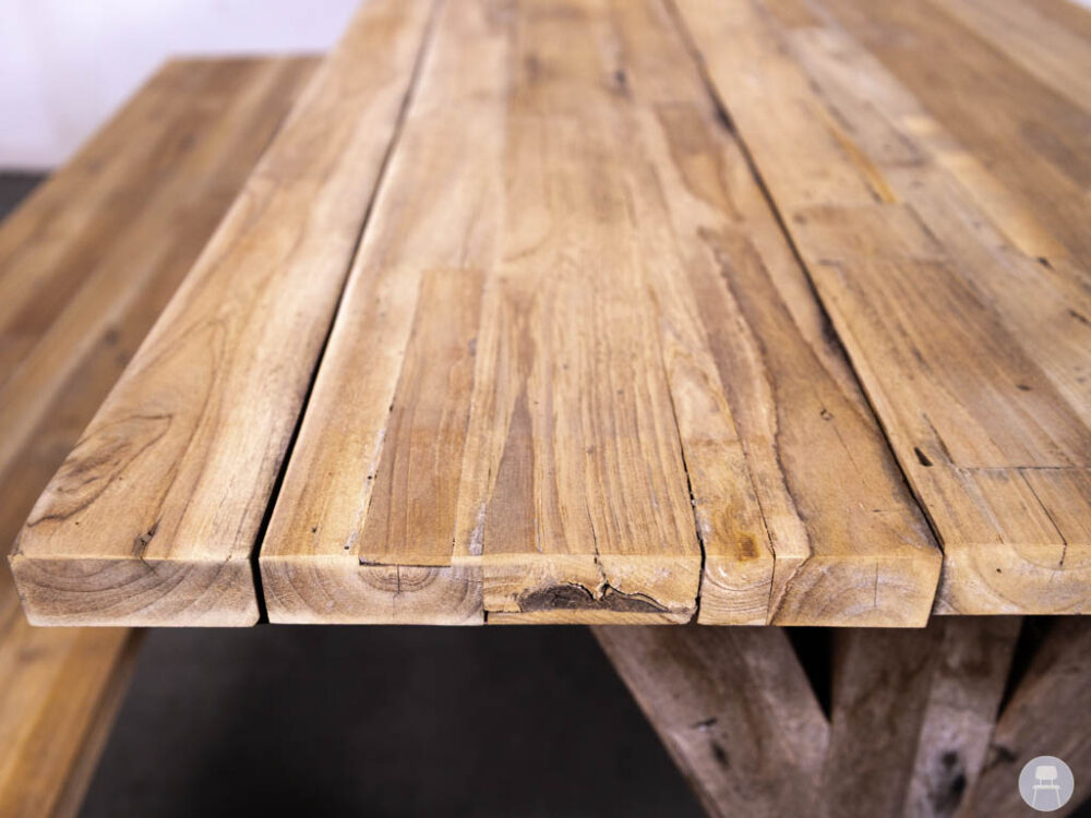 Terrasset Teak Sammy 2 banken 1 tafel