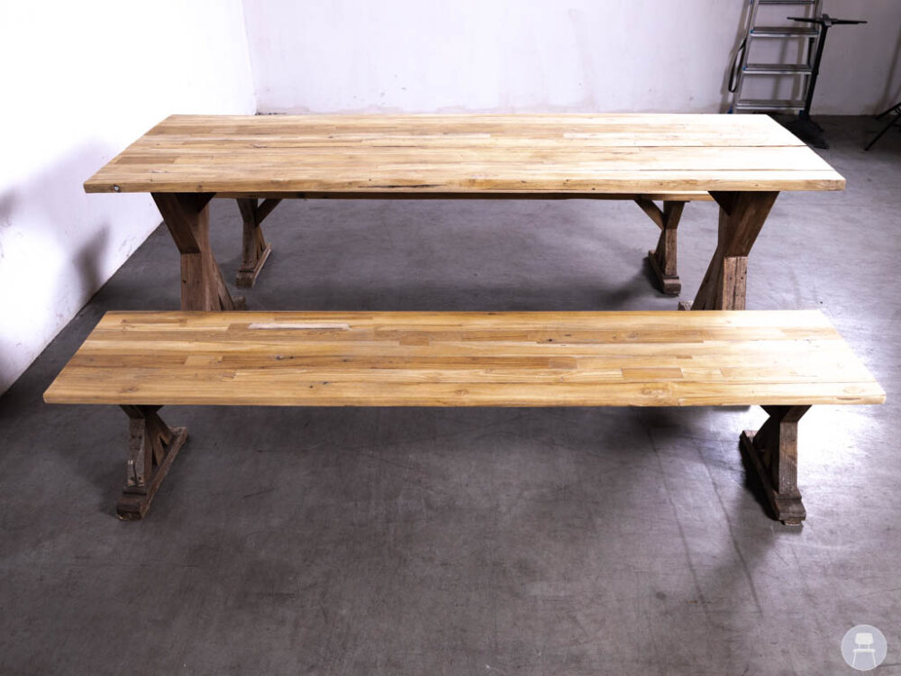 Terrasset Teak Sammy 2 banken 1 tafel