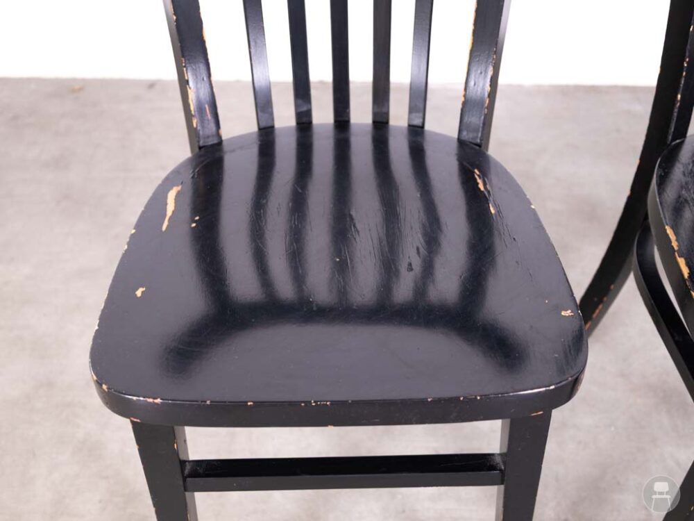 1 set 2 stuks Cafestoel Spijl Goest zwart
