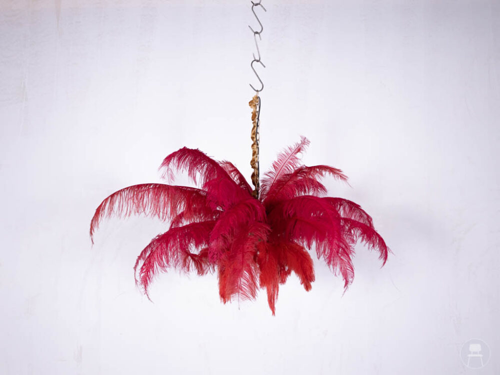 Hanglamp Rio rood 90cm hoog
