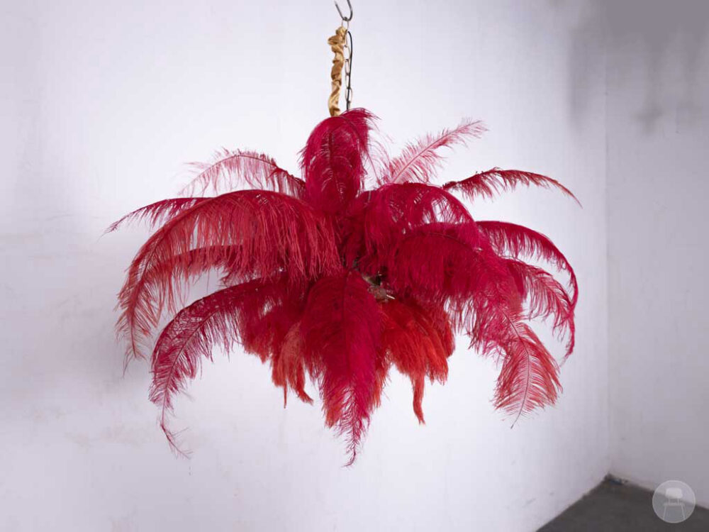 Hanglamp Rio rood 90cm hoog