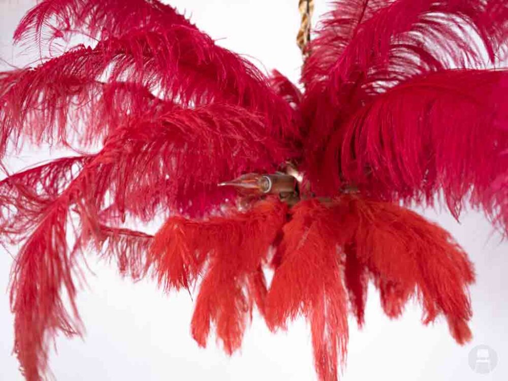Hanglamp Rio rood 90cm hoog