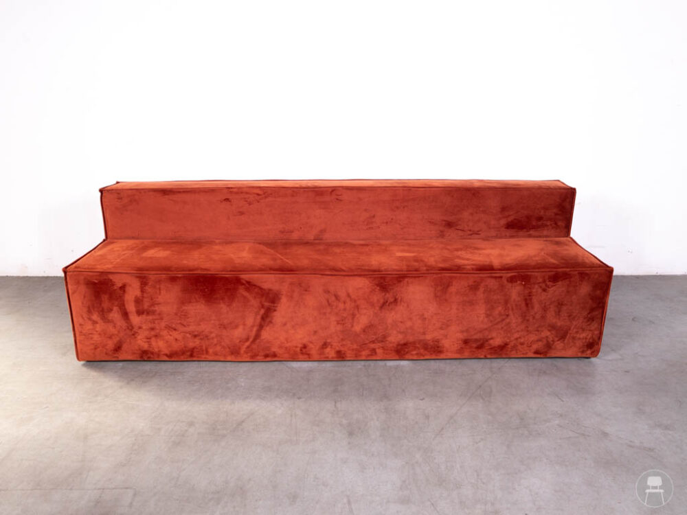 Horecabank Cotton velvet rood/oranje Satelliet 255cm