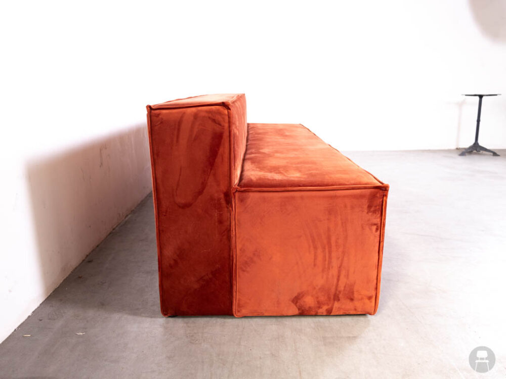 Horecabank Cotton velvet rood/oranje Satelliet 255cm