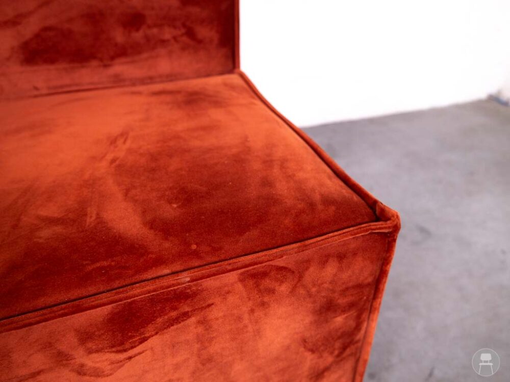 Horecabank Cotton velvet rood/oranje Satelliet 255cm