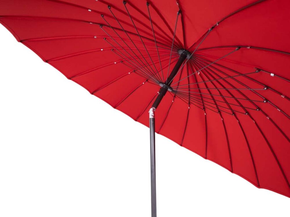 Parasol Max rood 245cm rond NIEUW
