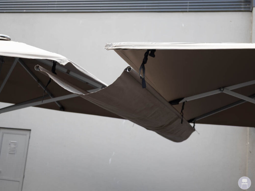 Parasol regengoot Zaandam taupe 400x55cm
