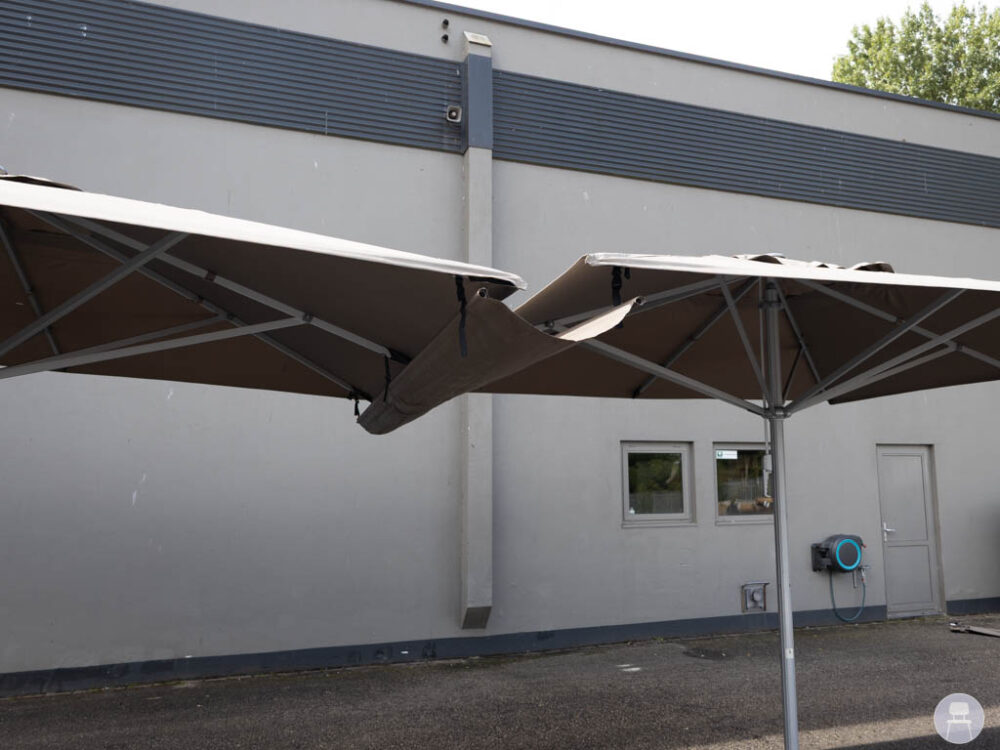 Parasol regengoot Zaandam taupe 400x55cm