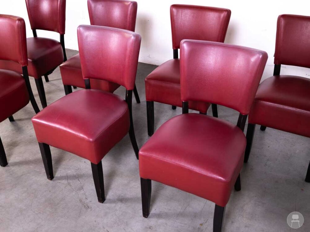 1 set 7 stuks Horecastoel Lisa Rikkie bordeauxrood