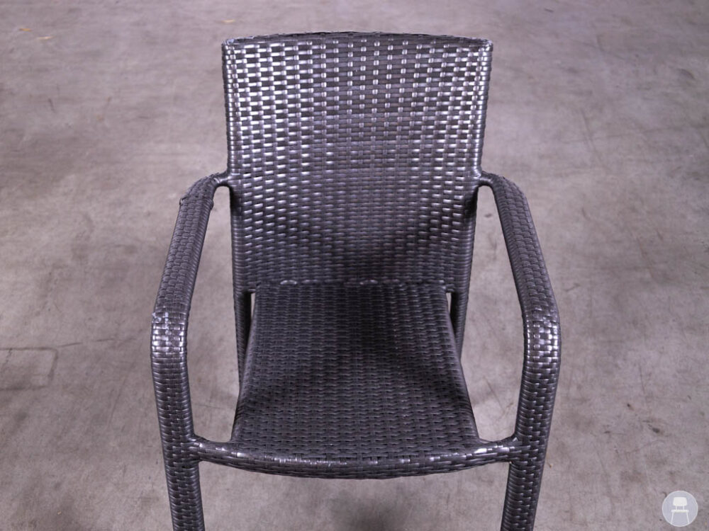 Terrasstoel Wicker Rozemarijn donkergrijs
