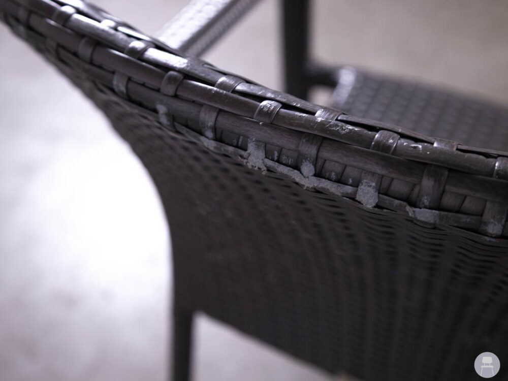 Terrasstoel Wicker Rozemarijn donkergrijs