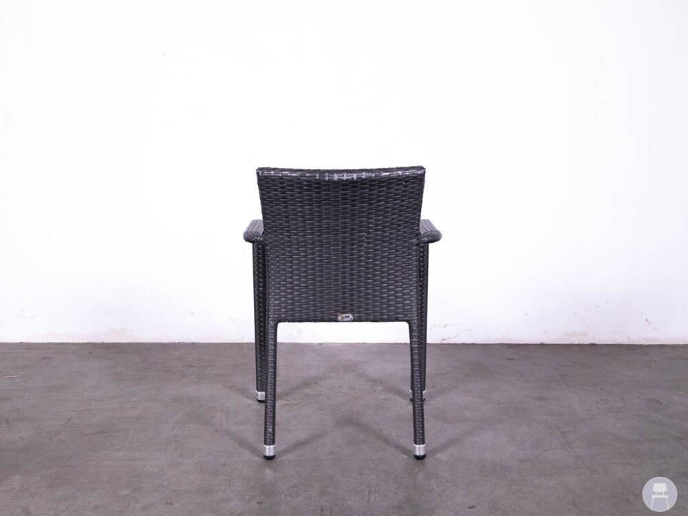 Terrasstoel Wicker Rozemarijn donkergrijs